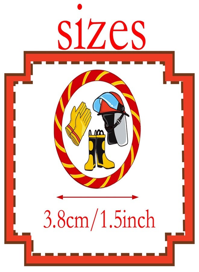 CupaPlay 500PCS Fire Truck Roll Stickers Fire Truck/Fire Car/Fireman Birthday Party Favors Jar Containers Letter DIY Sticker Labels Decals - Image 2